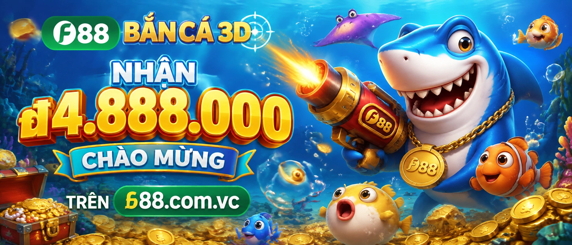 Bắn Cá Đại Dương 3D với boss cá lớn