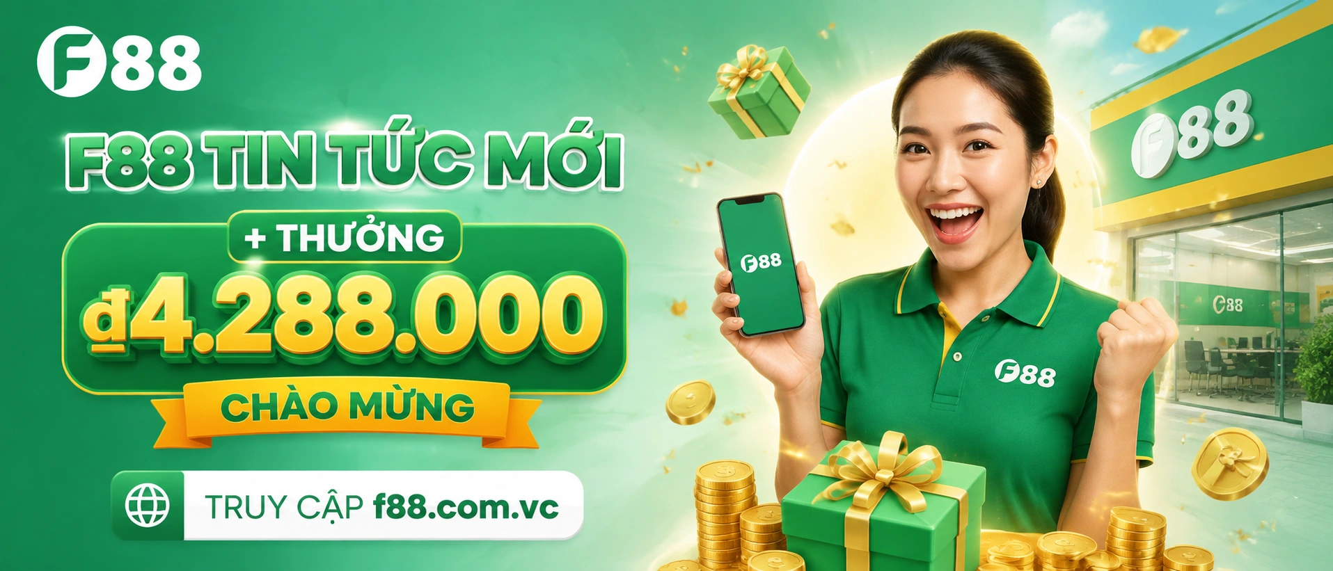 Giao diện tin cập nhật ưu đãi và rút tiền nhanh